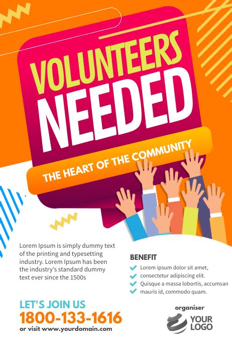 volunteer poster maker|780+ Free Templates for 'Volunteer' .